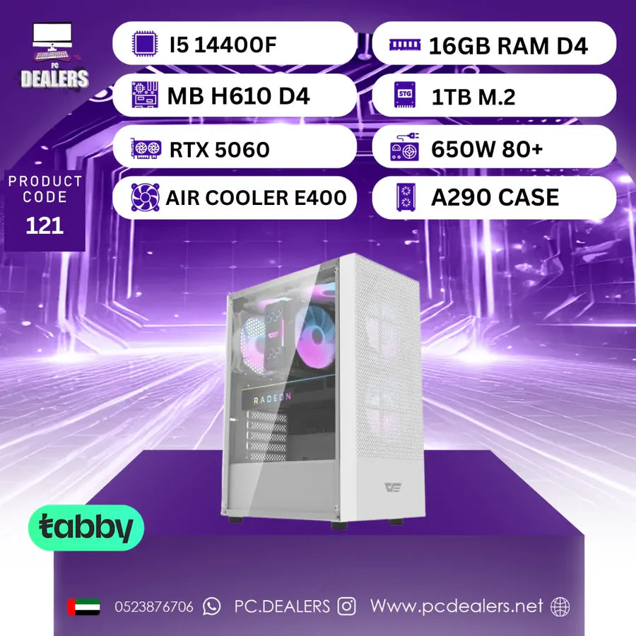 WHITE CORE INTEL I5 14400F & RTX5060 | GAMING PC 121