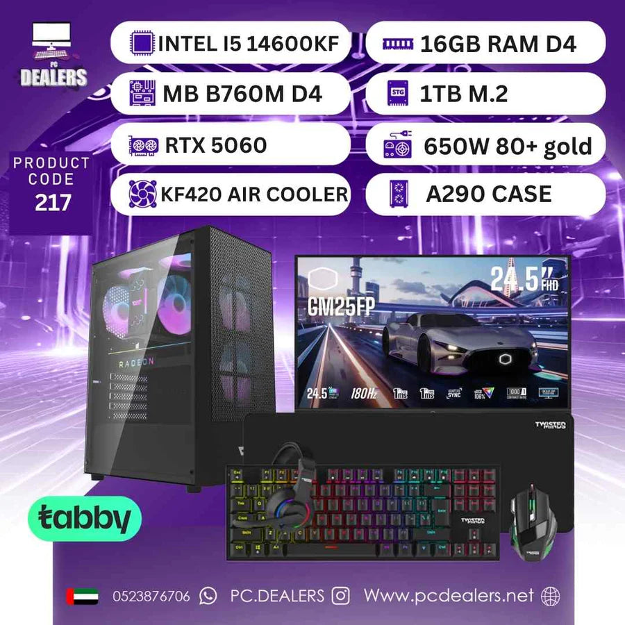 Intel i514600KF & RTX5060 & 180hz Monitor|Full setup 217