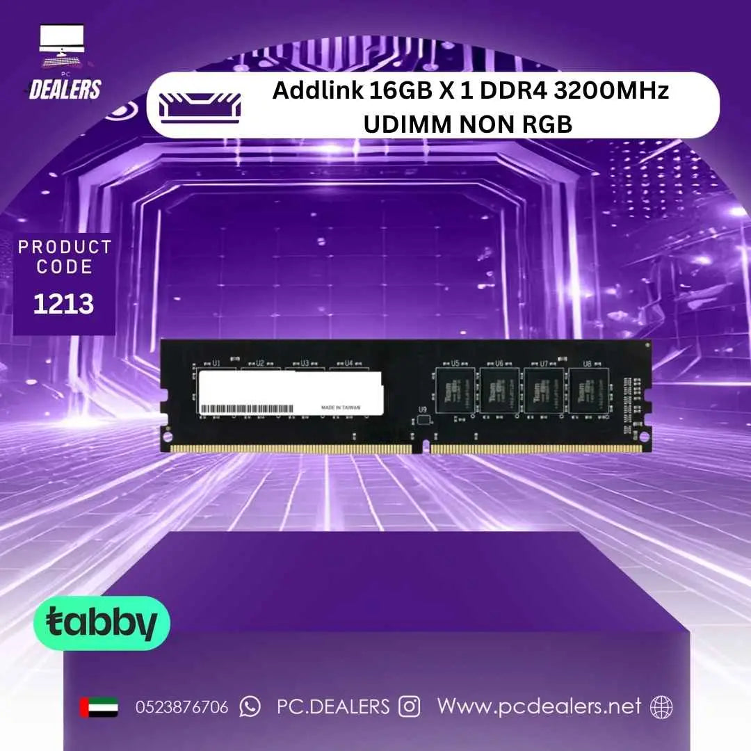 Addlink 16GB X 1 DDR4 3200MHz UDIMM NON RGB