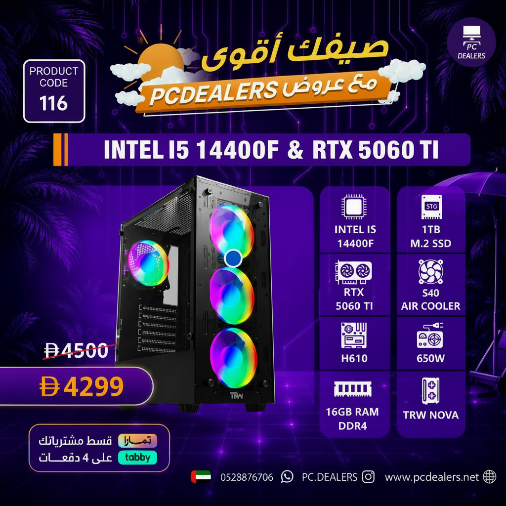 Intel i5 14400F & RTX 5060ti | GAMING PC 116