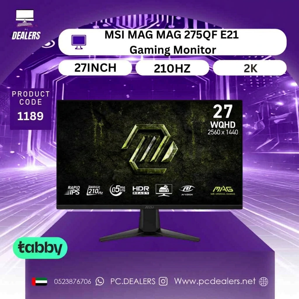 MSI 210HZ MONITOR MAG 275QF E21