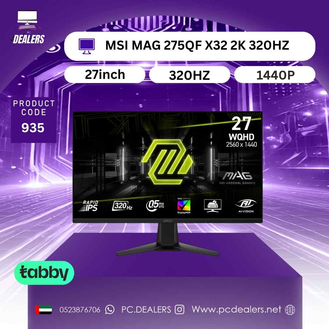 MSI MAG 275QF X32 2K 320HZ GAMING MONITOR
