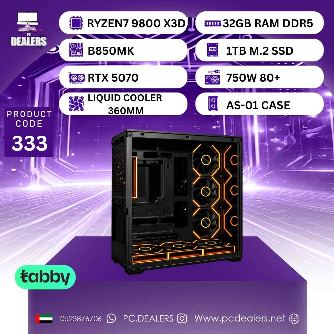 RYZEN7 9800X3D & RTX 5070 | Gaming PC 333