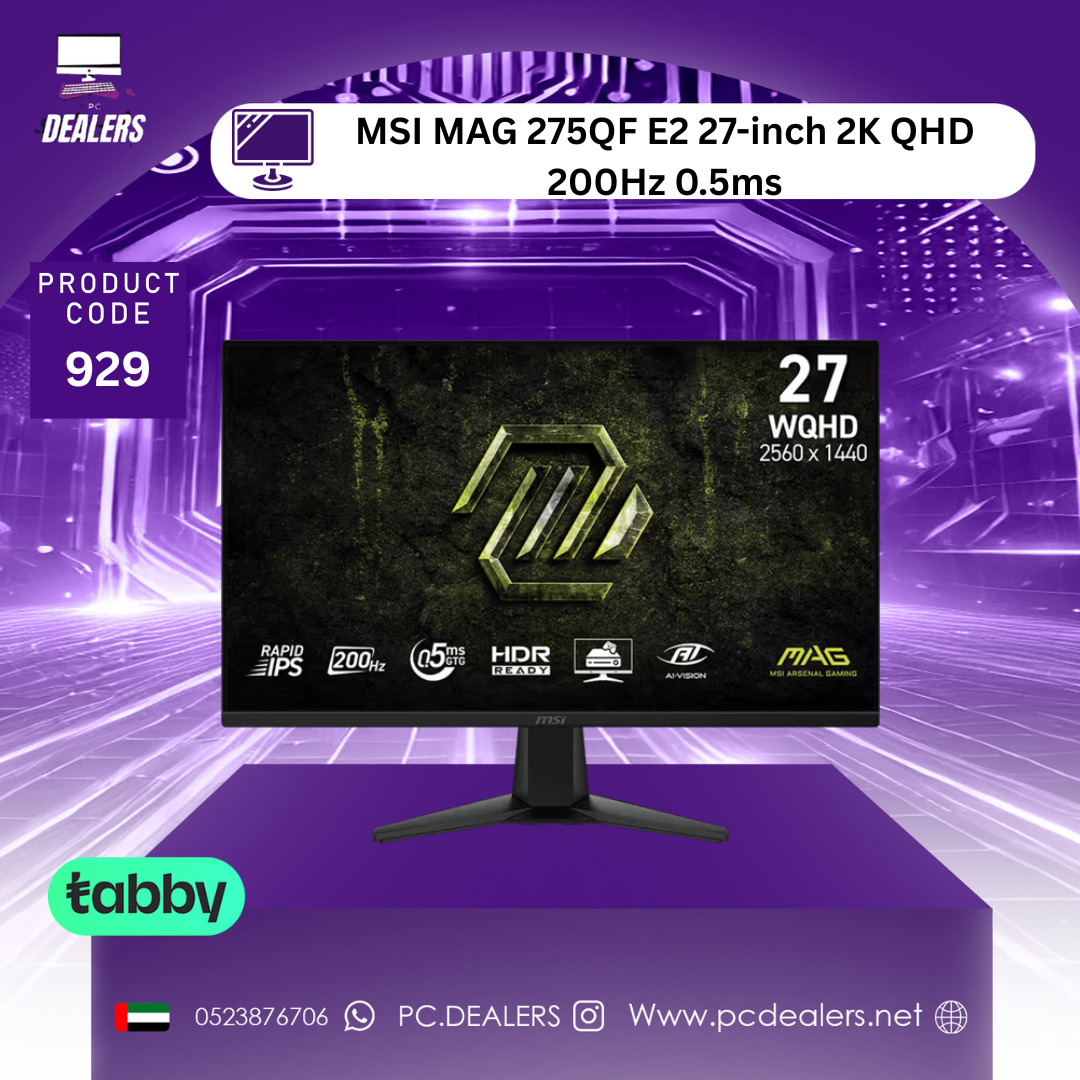MSI MAG 275QF E2 27-inch 2K QHD 200Hz 0.5ms