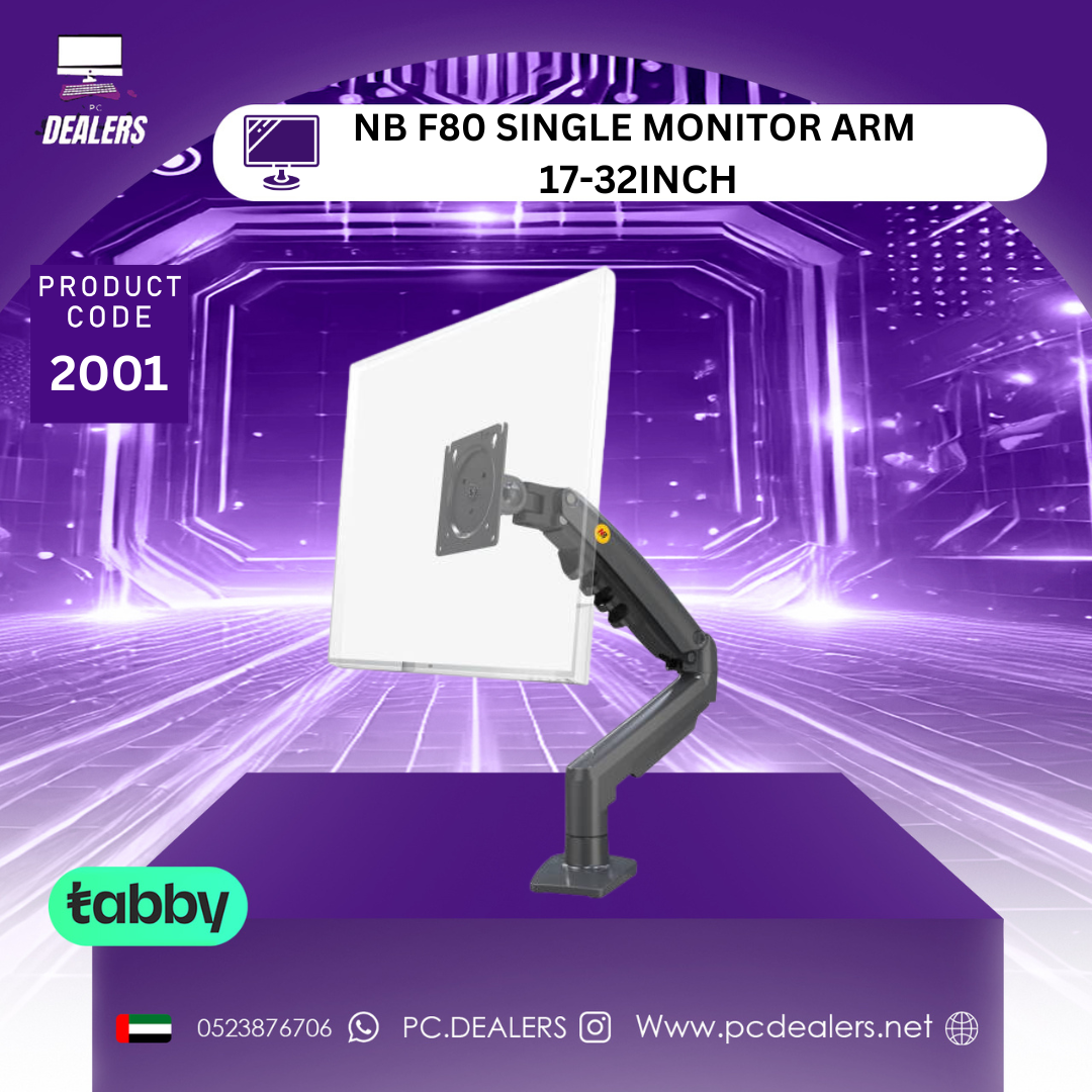 NB F80 SINGLE MONITOR ARM 17-32INCH