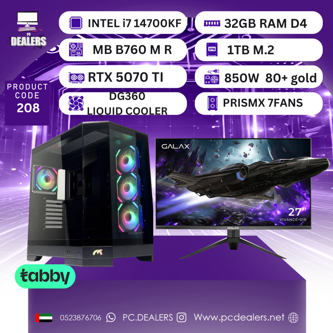 Intel i7-14700kF & 5070 ti  & 2k180hz Monitor|Full setup 208