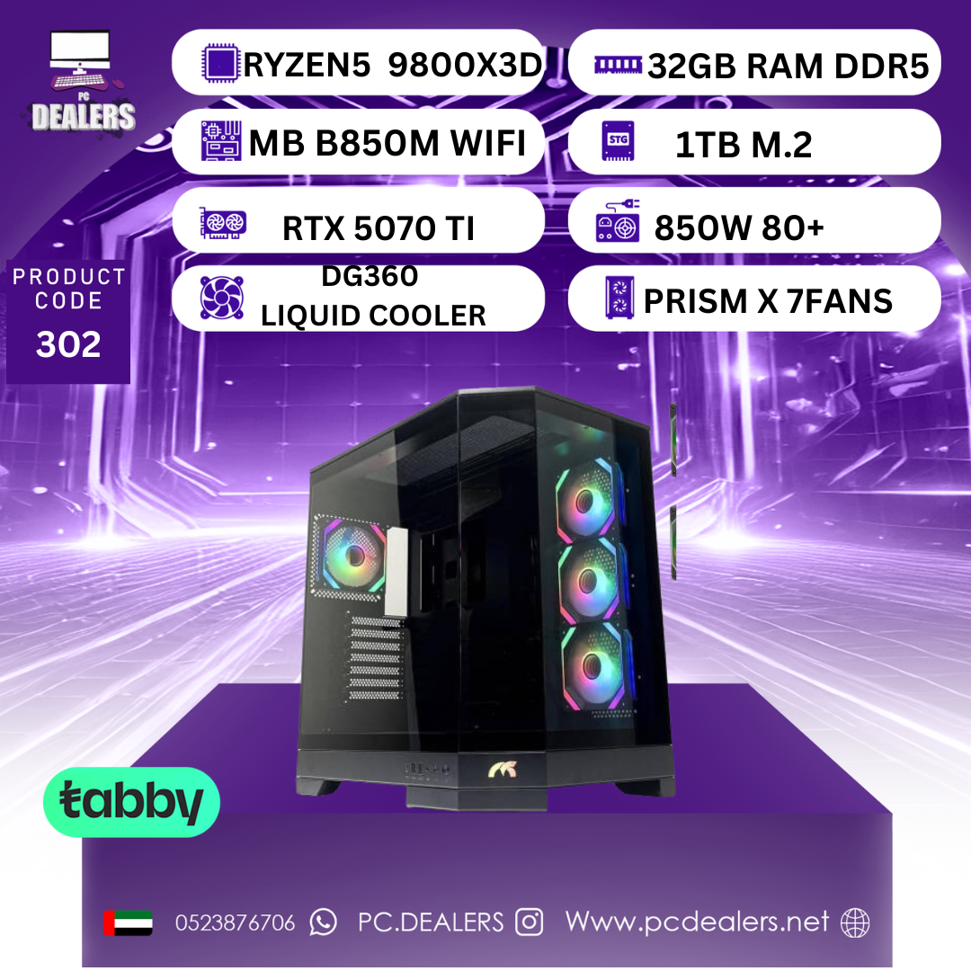 RYZEN7 9800x3D & RTX 5070ti | Gaming PC 302