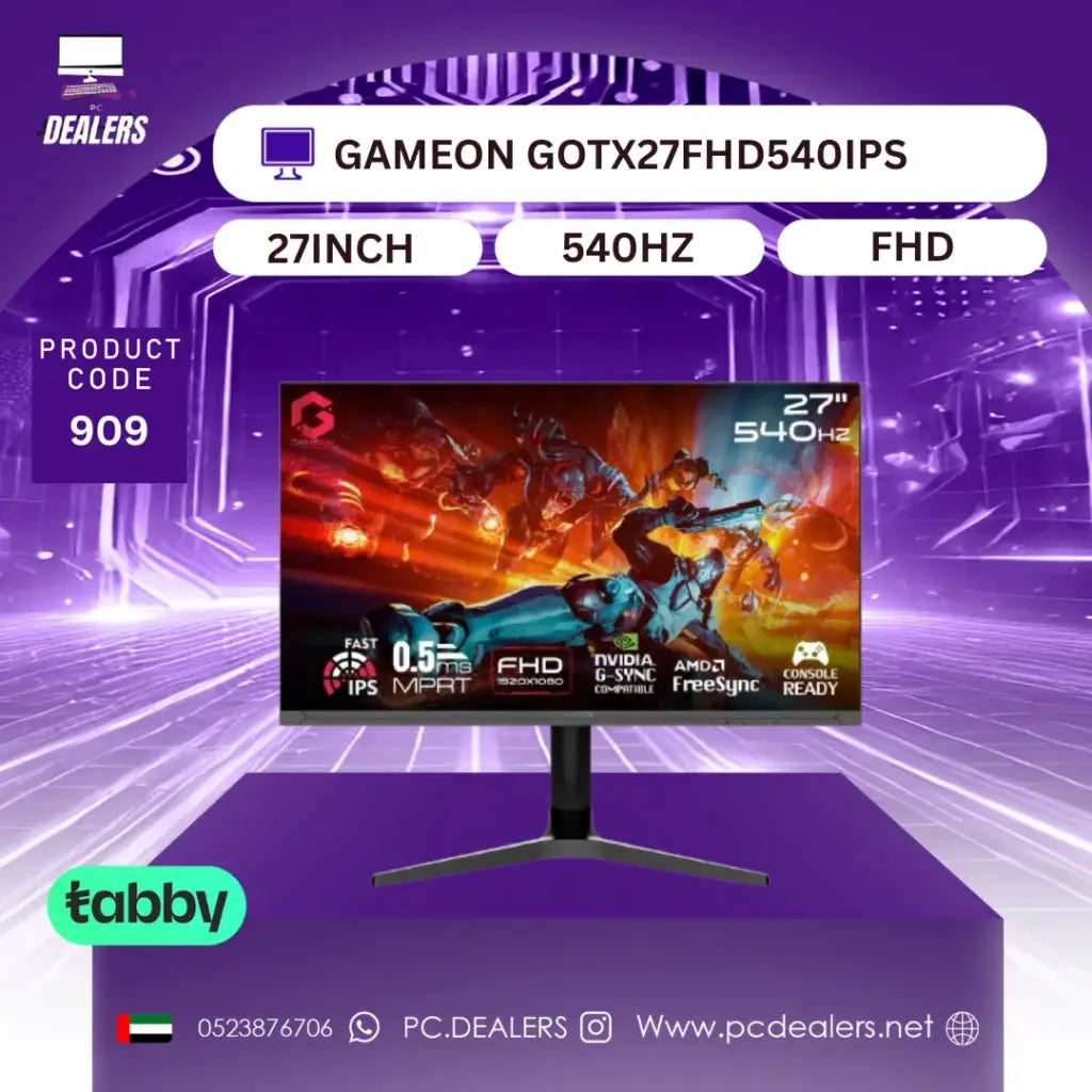 GAMEON Titan Pro X Series 27″ FHD, 540Hz, MPRT 0.5ms, HDMI 2.1