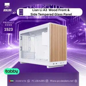 Lian Li A3 Micro Form Factor Chassis – Wood Front & Side Tempered Glass Panel
