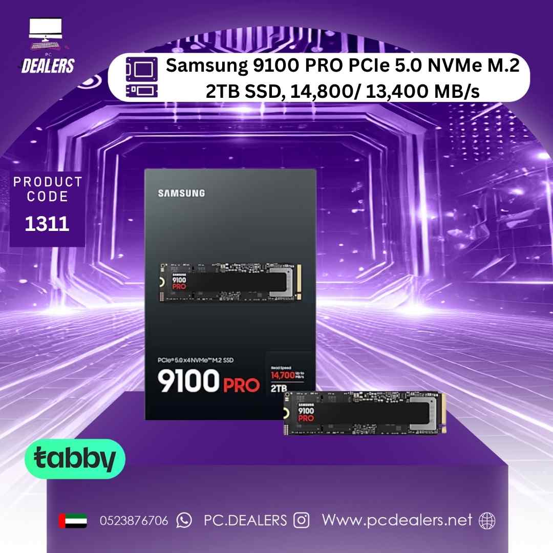 Samsung 9100 PRO PCIe 5.0 NVMe M.2 2TB SSD, 14,800/ 13,400 MB/s