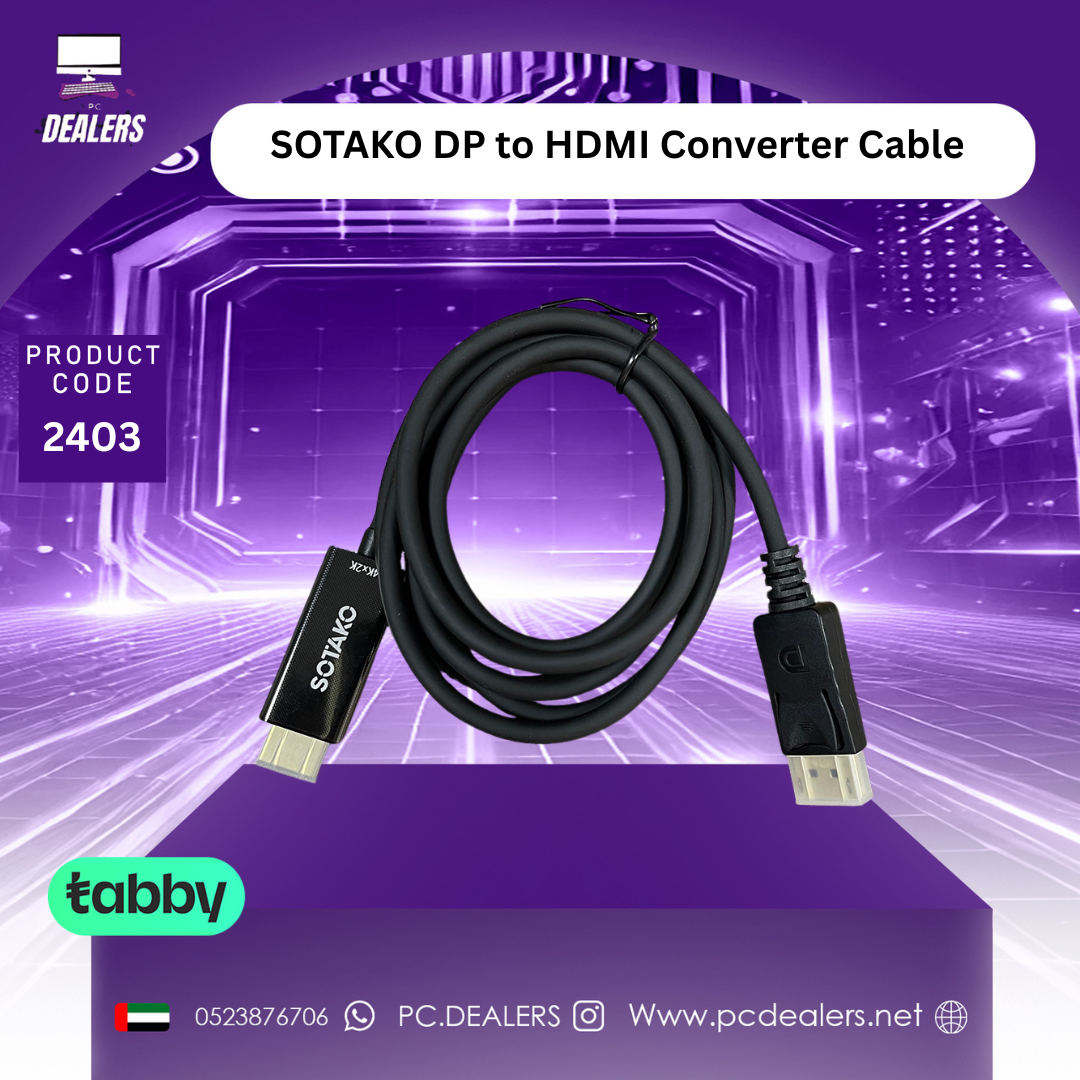 SOTAKO DP to HDMI Converter Cable 1.8M