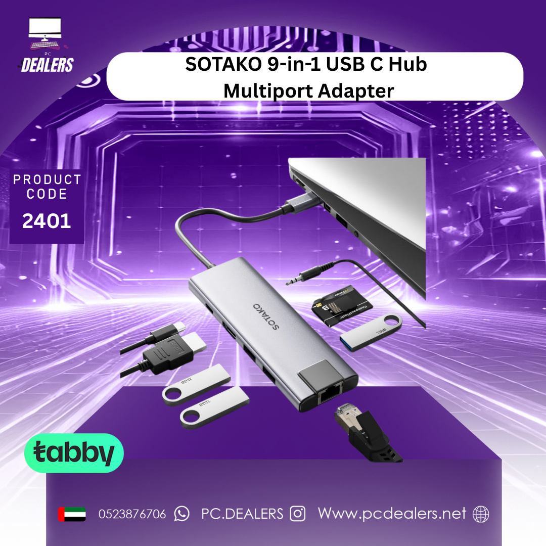 SOTAKO 9-in-1 USB C Hub Multiport Adapter