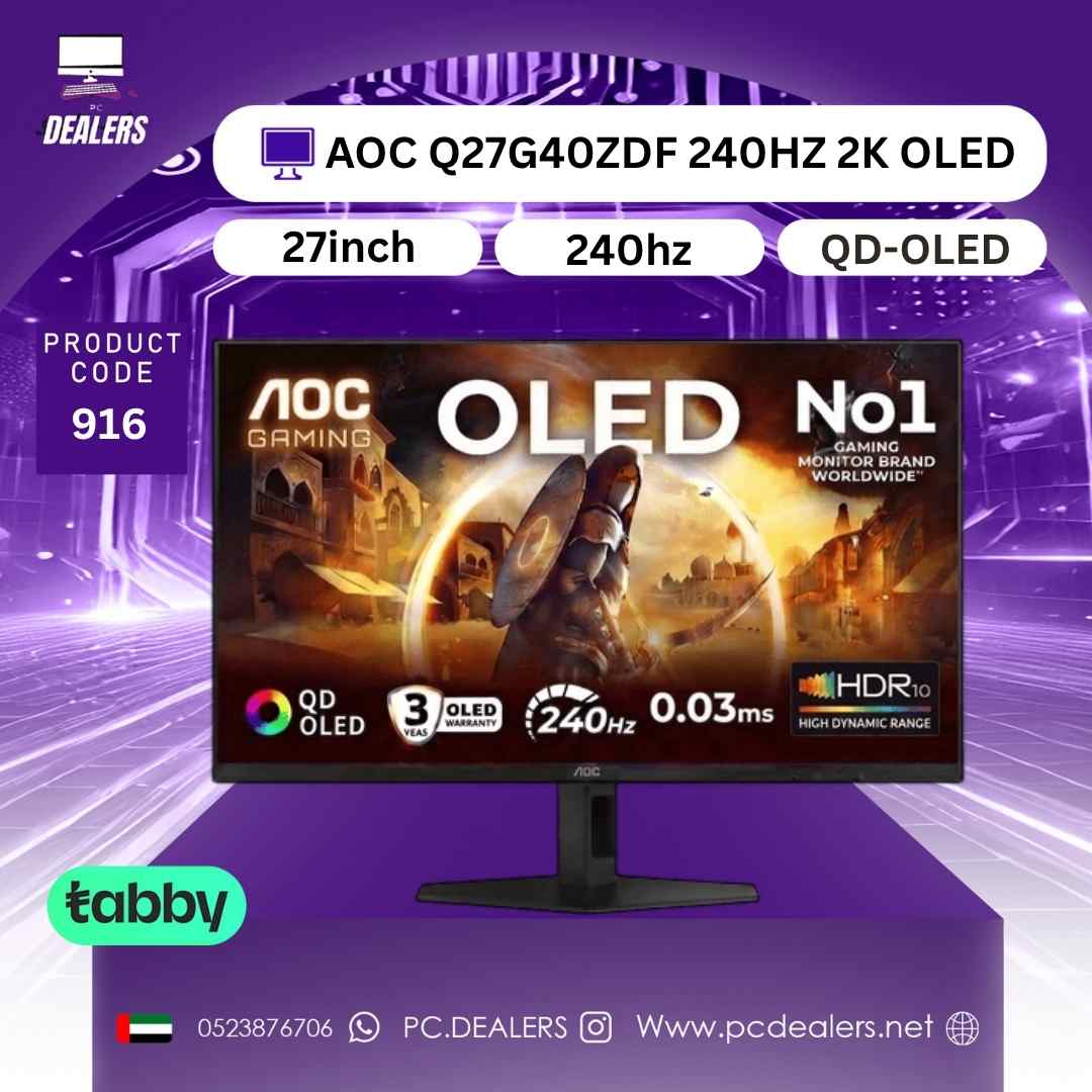 AOC Q27G40ZDF 27 INCH QD OLED Gaming Monitor