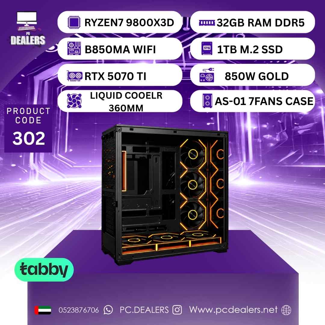 RYZEN7 9800x3D & RTX 5070ti | Gaming PC 302