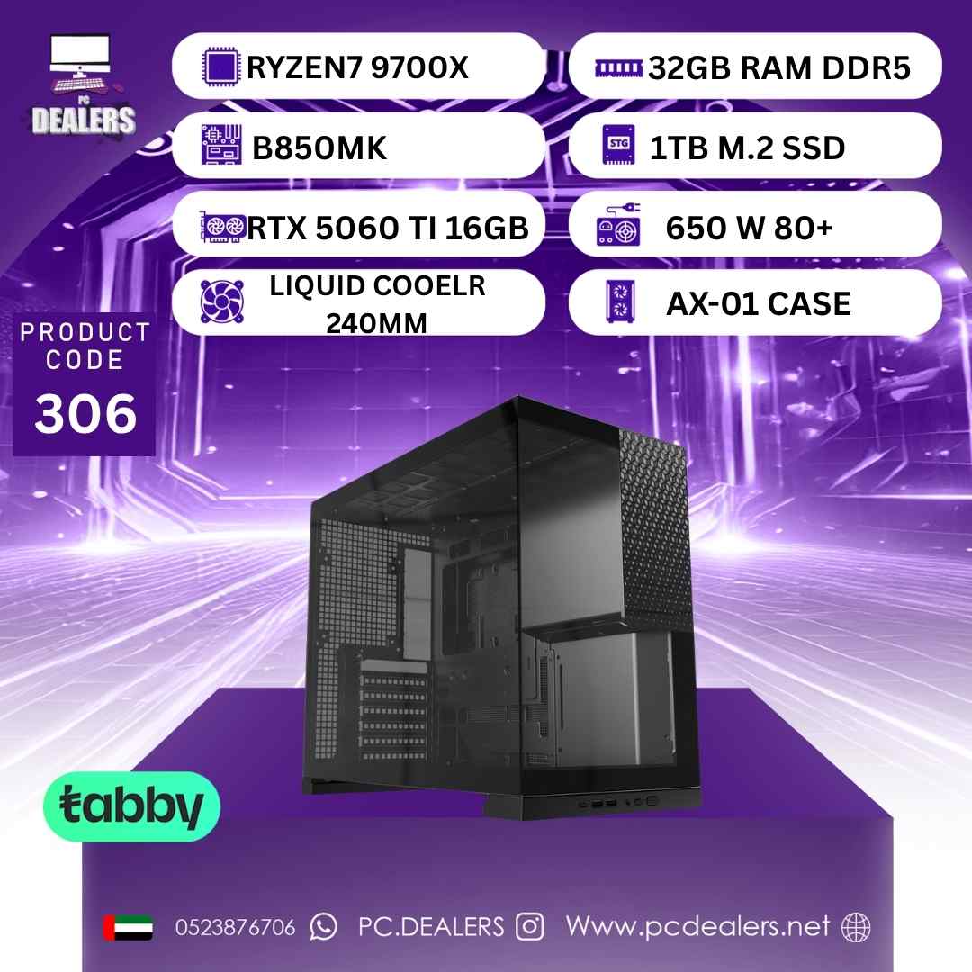 RYZEN7 9700x & RTX 5060ti 16GB | Gaming PC 306
