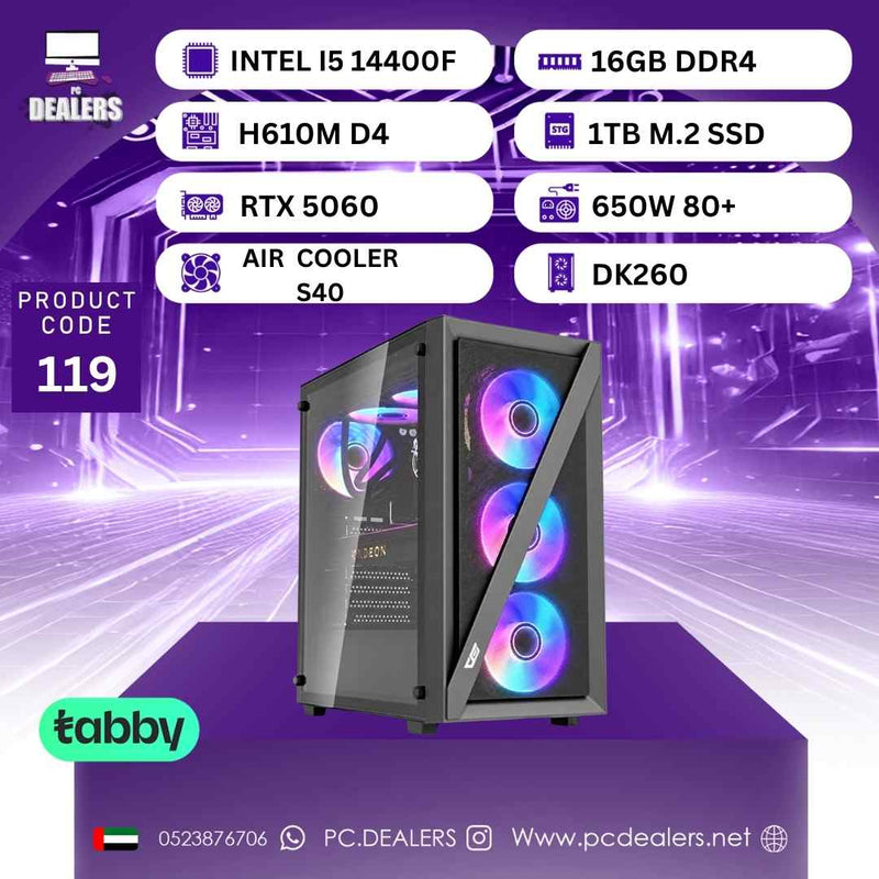Intel  i5 14400F  & RTX5060 | GAMING PC 119